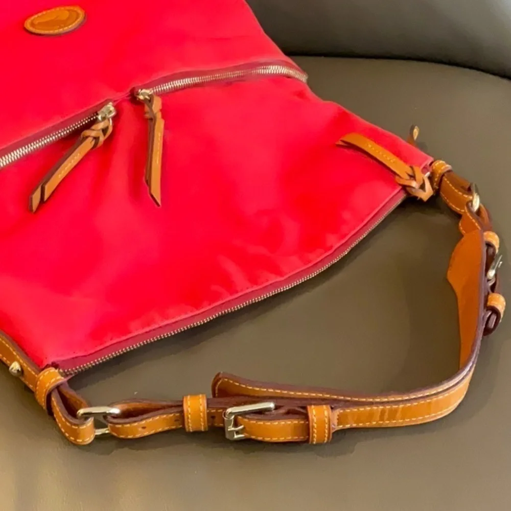 Dooney and Bourke canvas hobo red